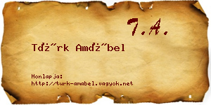 Türk Amábel névjegykártya